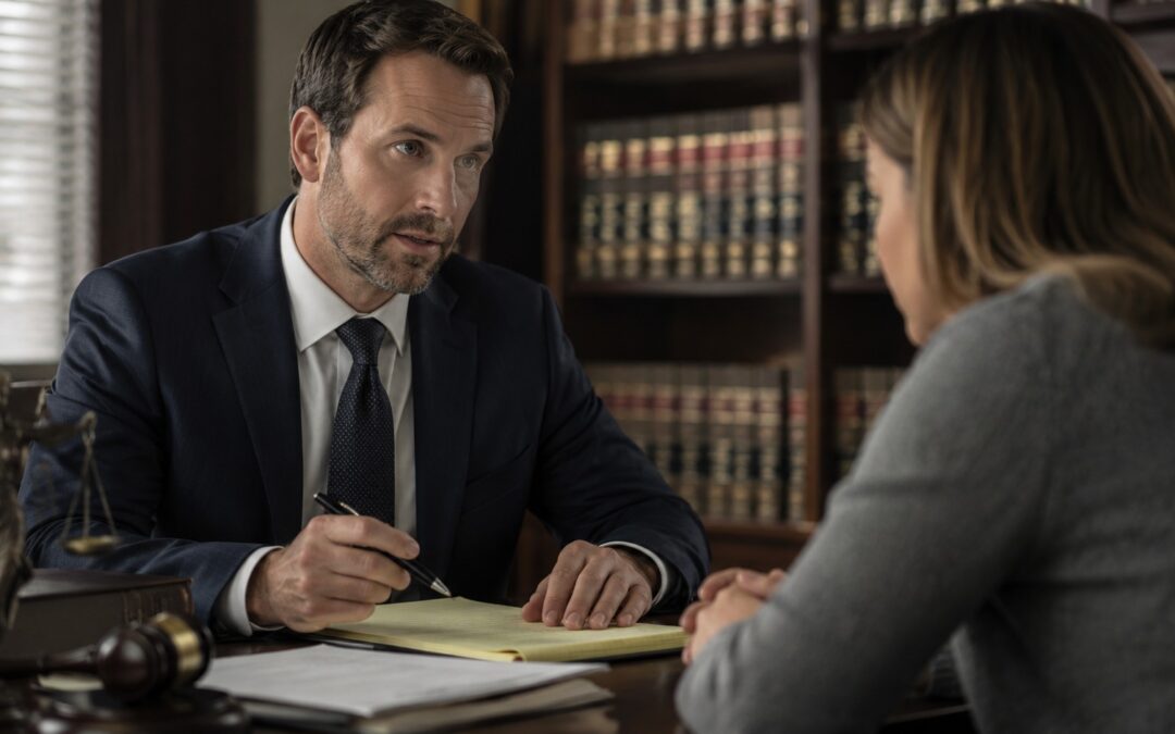 Tennessee domestic violence case paperwork reviewed in a law office